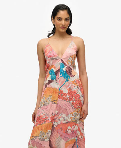 Printed Jacquard Hanky Hem Dress
