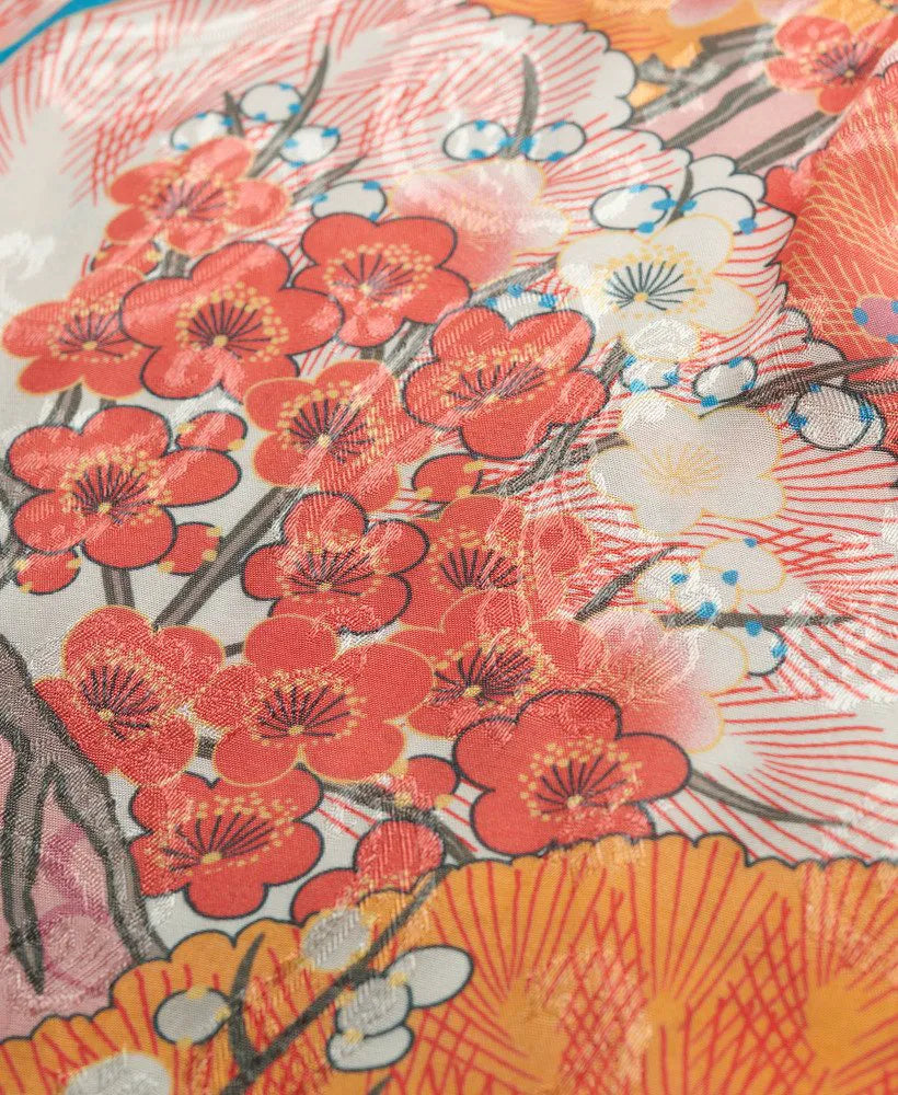 Printed Jacquard Hanky Hem Dress