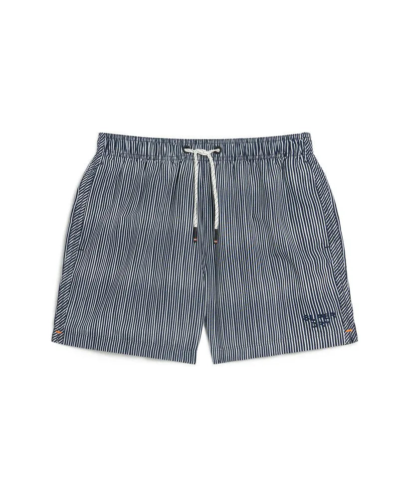 Navy Watercolour Stripe Print