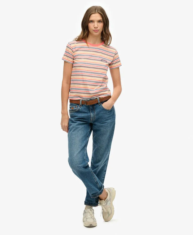 Sunset Coral Stripe