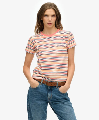 Sunset Coral Stripe