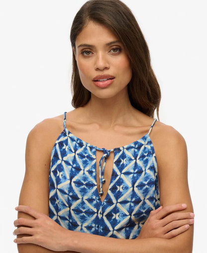 Shibori Geo Blue