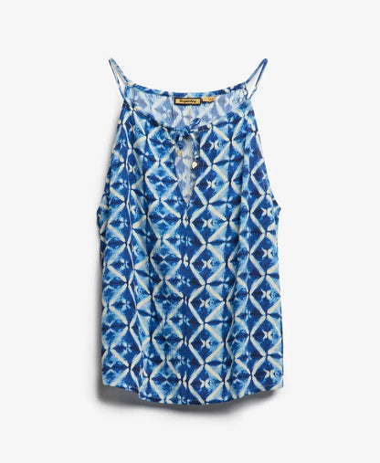 Shibori Geo Blue