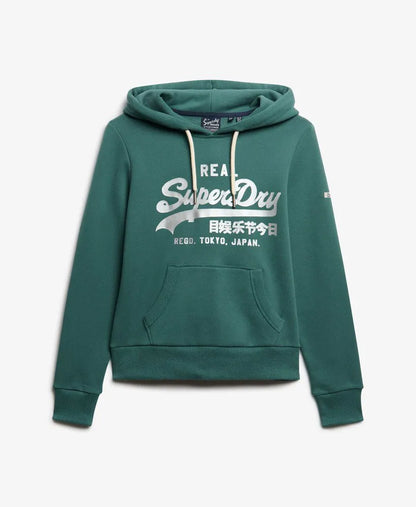 Vintage Logo Metallic Hoodie