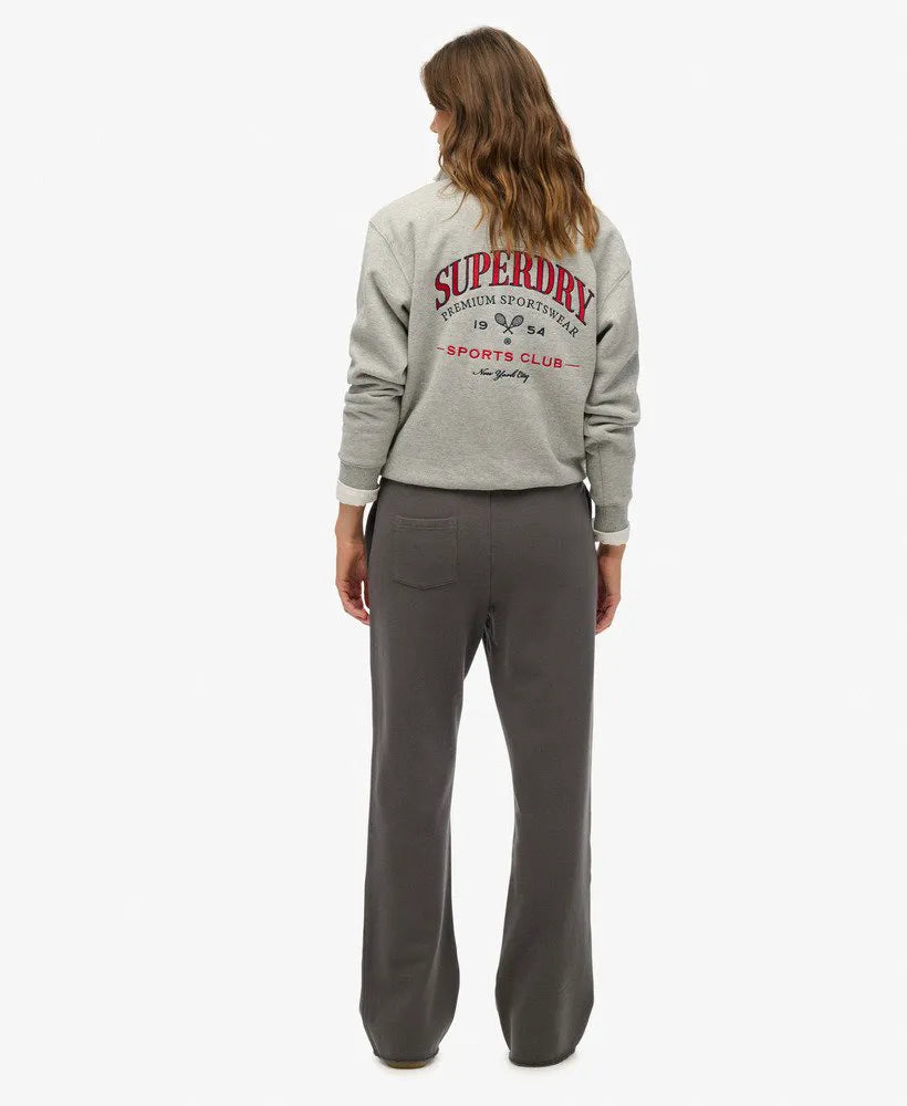 Athletic Tonal Embroidered Wide Leg Joggers