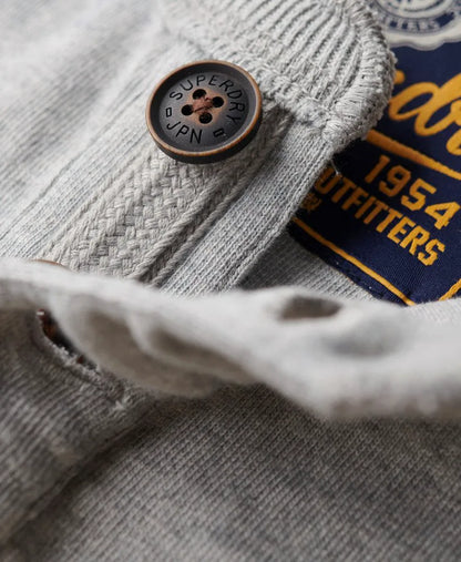 Vintage Athletic Long Sleeve Henley Top