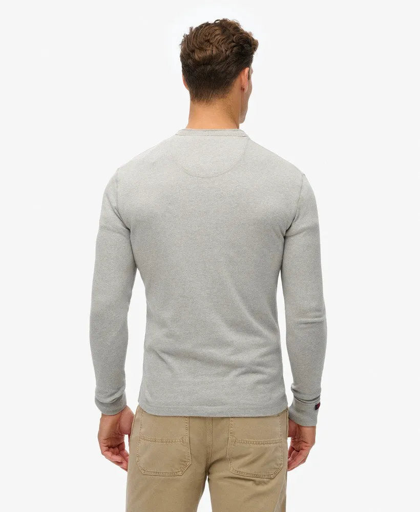 Vintage Athletic Long Sleeve Henley Top