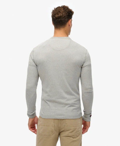 Vintage Athletic Long Sleeve Henley Top