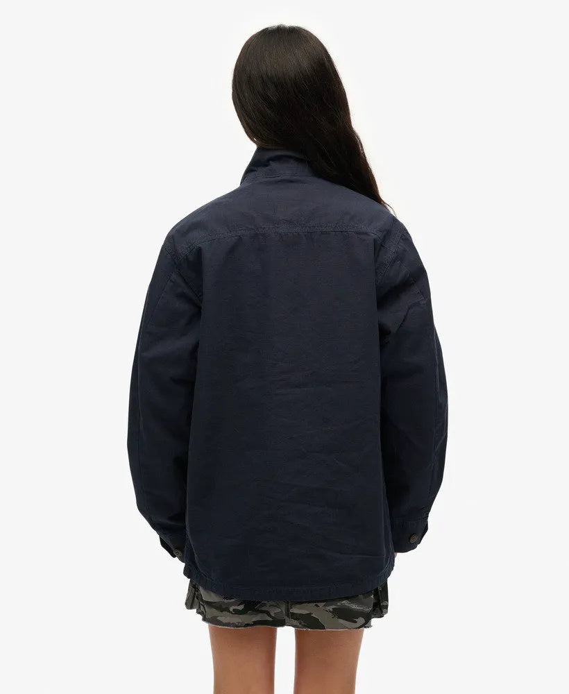 Oversized Military Overshirt Jacket