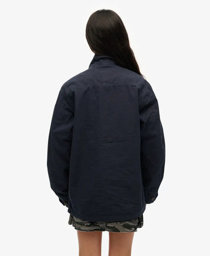 Oversized Military Overshirt Jacket