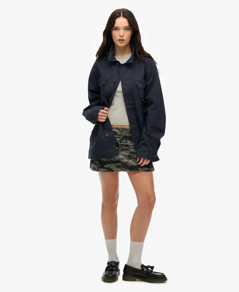 Oversized Military Overshirt Jacket