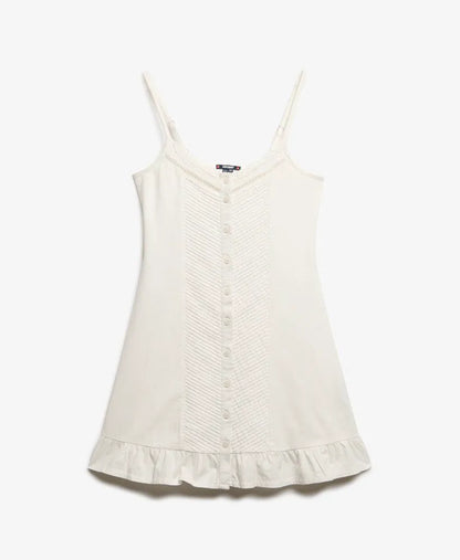 Lace Button Through Cami Dress