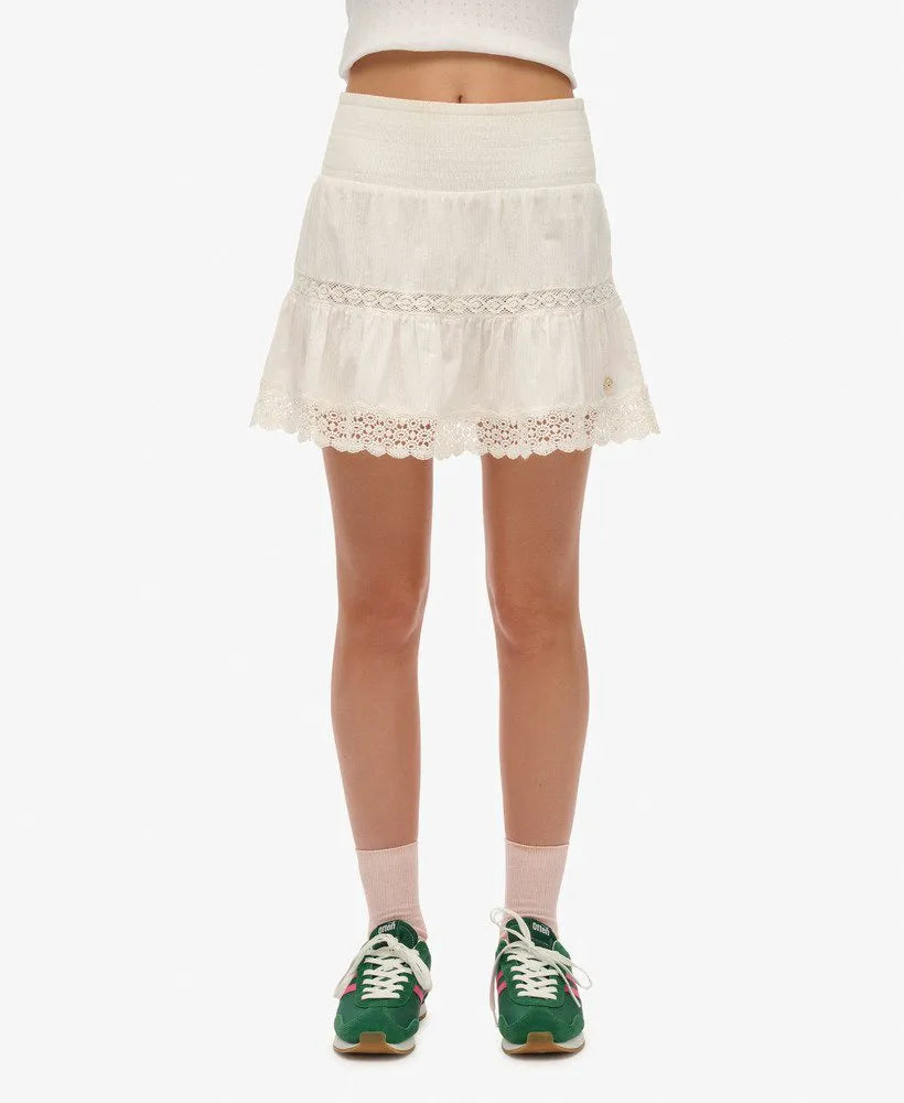 Ibiza Lace Mix Mini Skirt