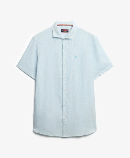 Sky Blue Ticking Linen