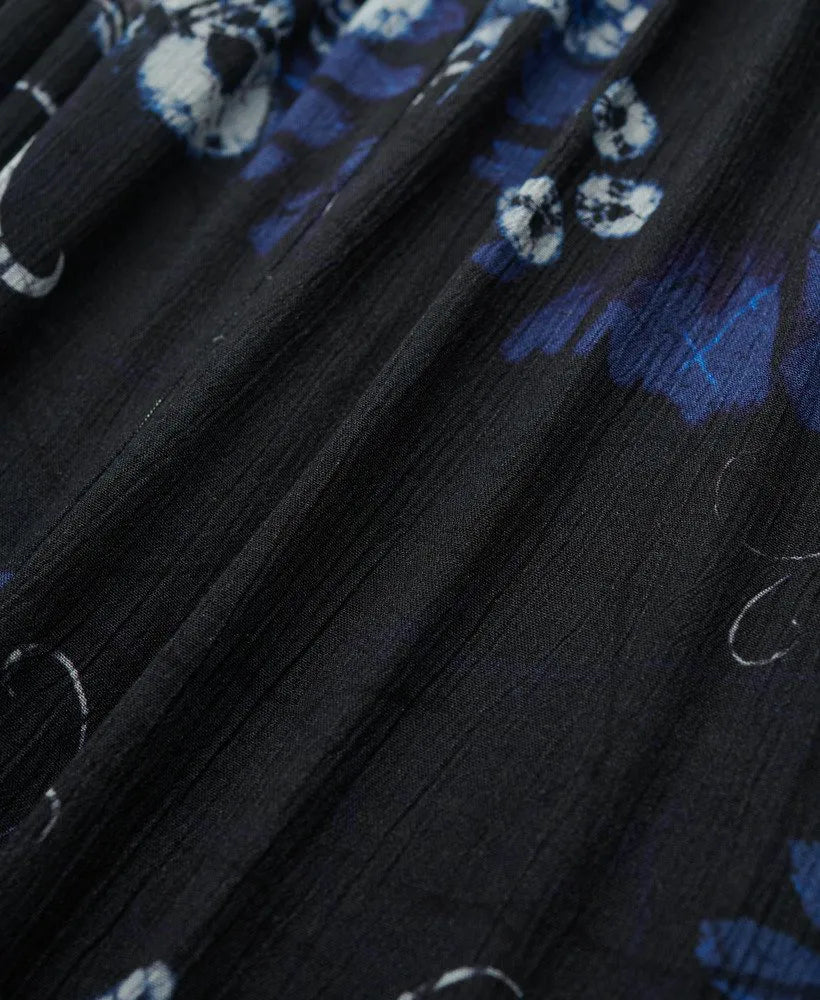 Shibori Floral Navy