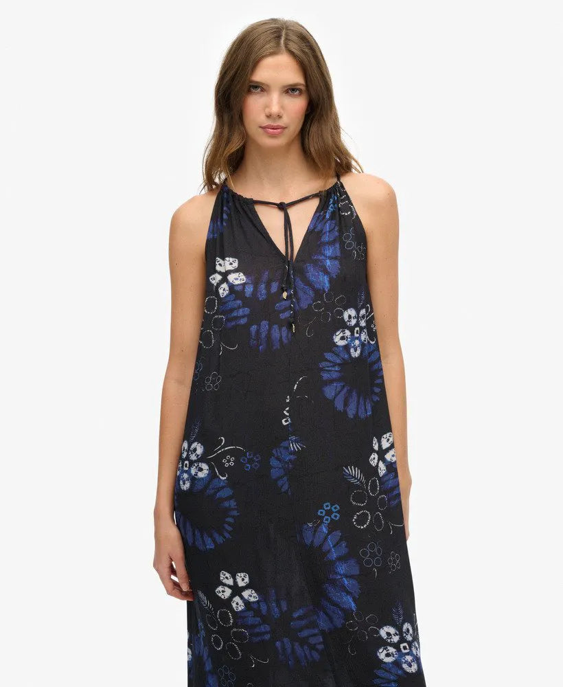 Shibori Floral Navy
