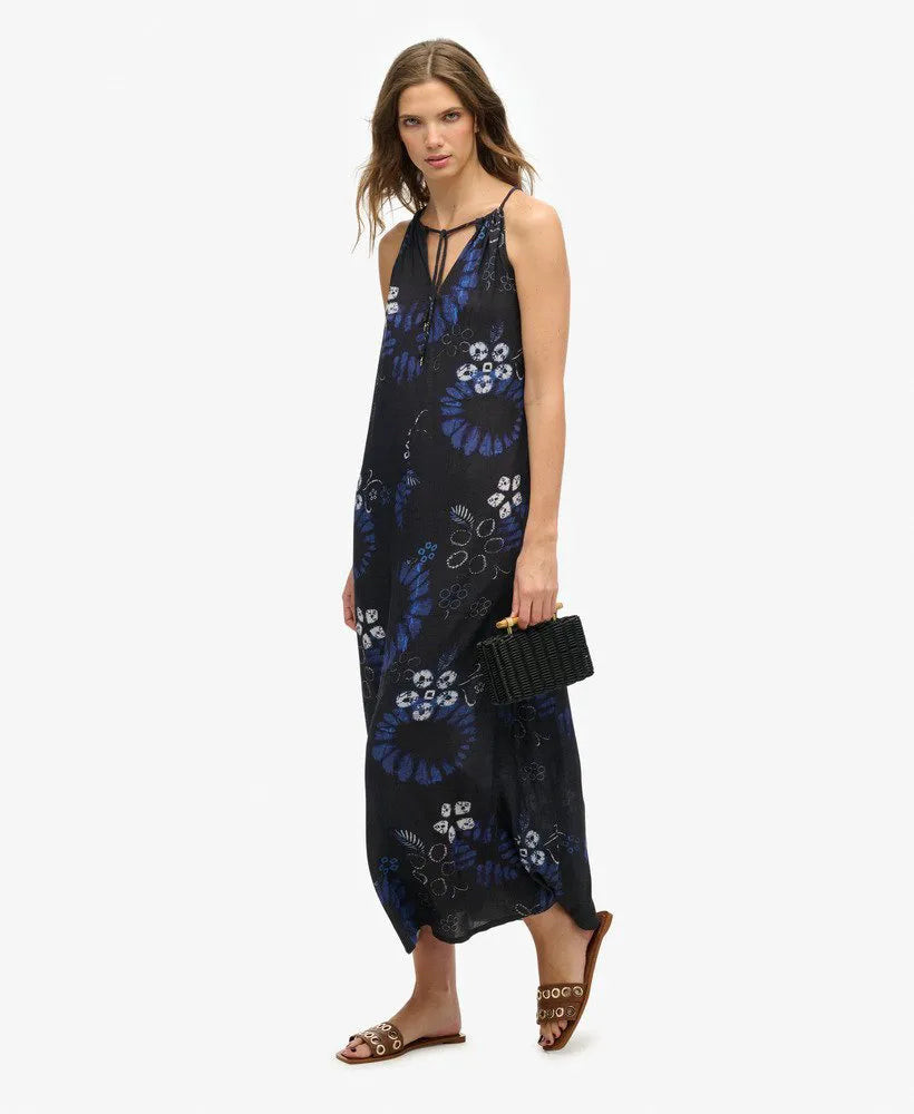 Shibori Floral Navy