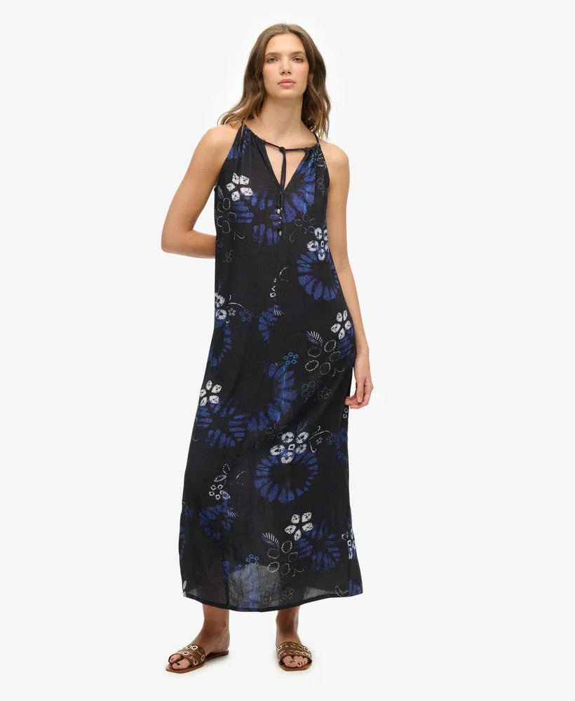 Shibori Floral Navy