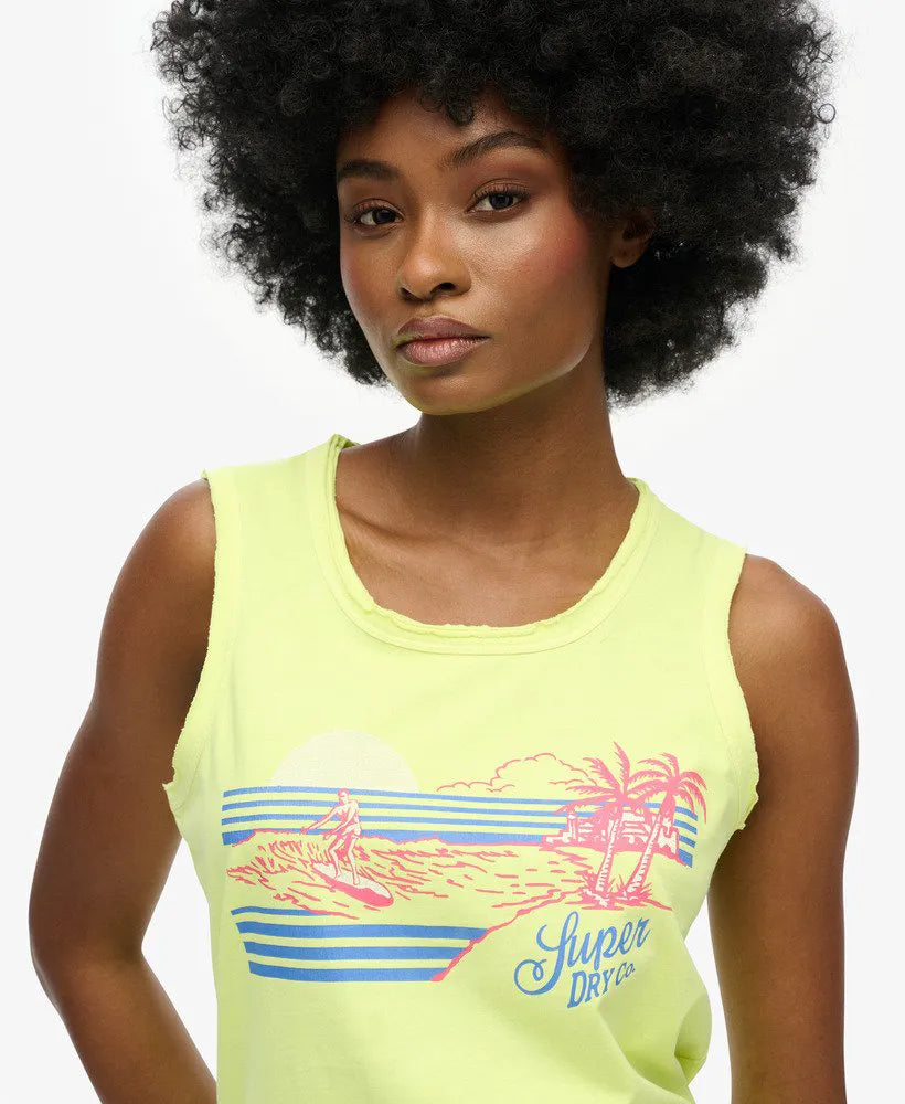 Outdoor Stripe Scoop Neck Tank Top