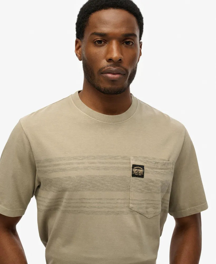 Contrast Stripe Pocket T-Shirt
