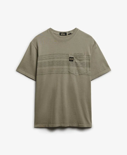 Contrast Stripe Pocket T-Shirt