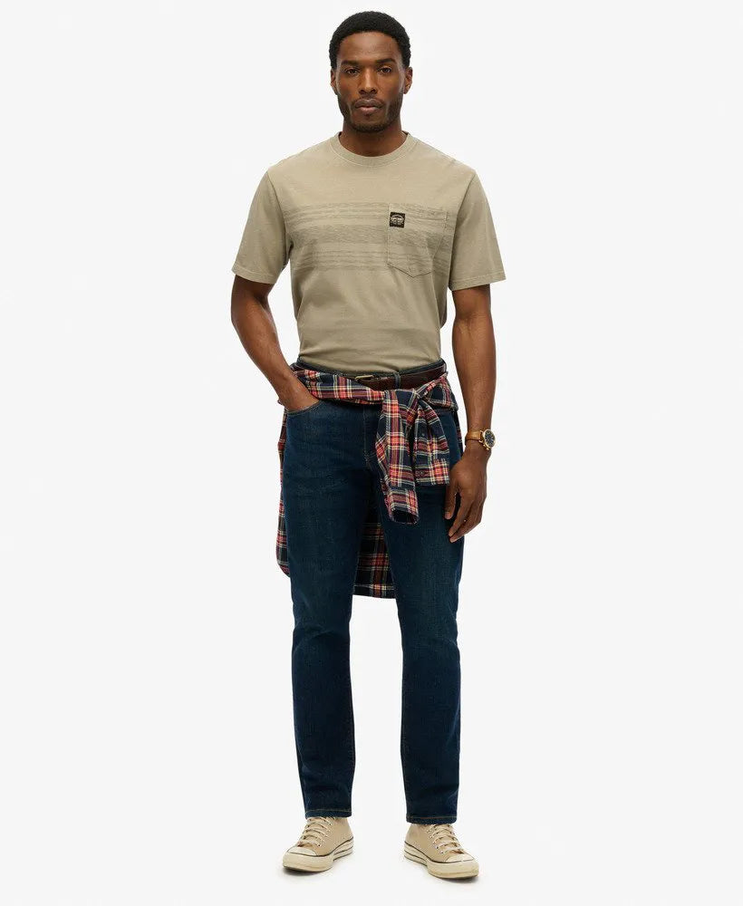 Contrast Stripe Pocket T-Shirt