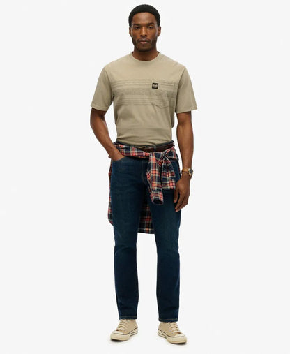 Contrast Stripe Pocket T-Shirt