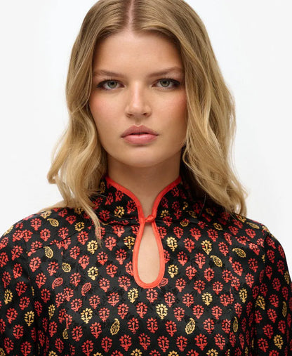 Floral Block Black