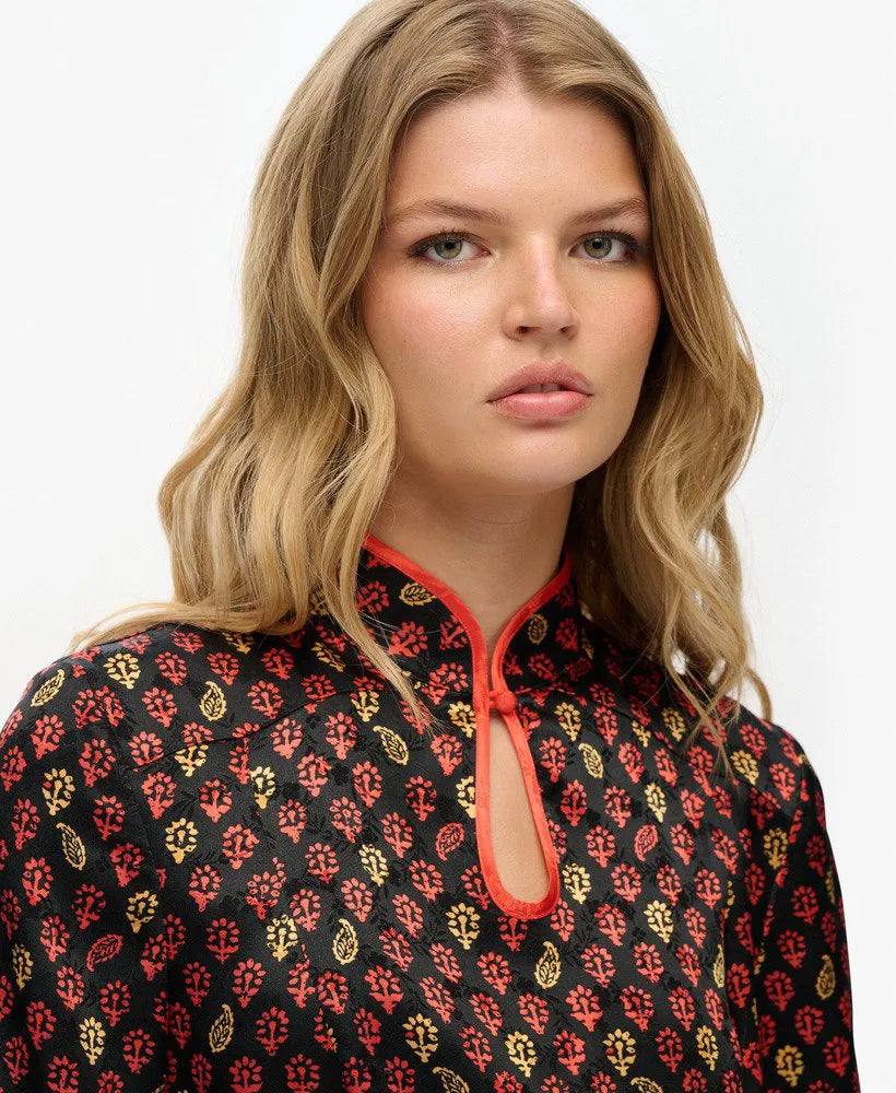Floral Block Black