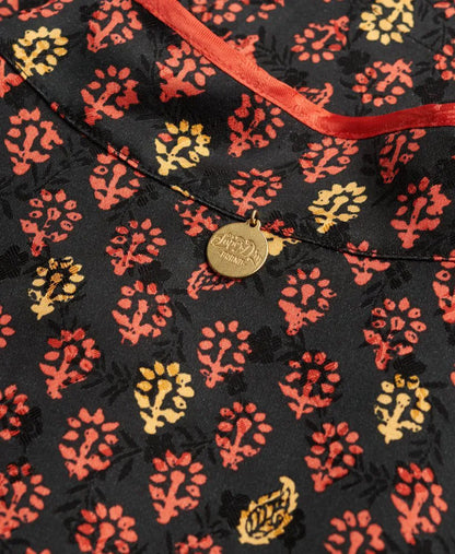 Floral Block Black
