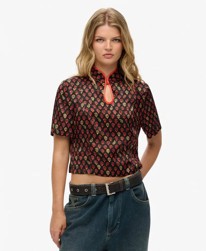Floral Block Black