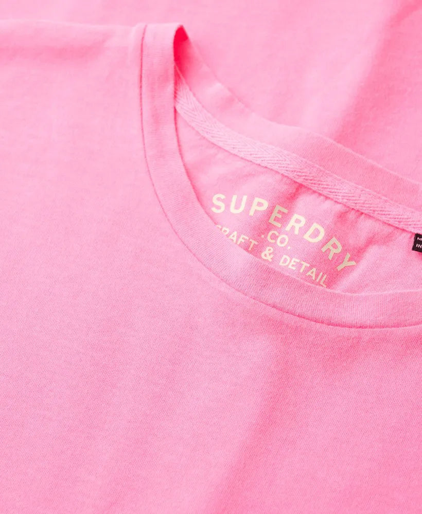 Washed Dry Fluro Pink