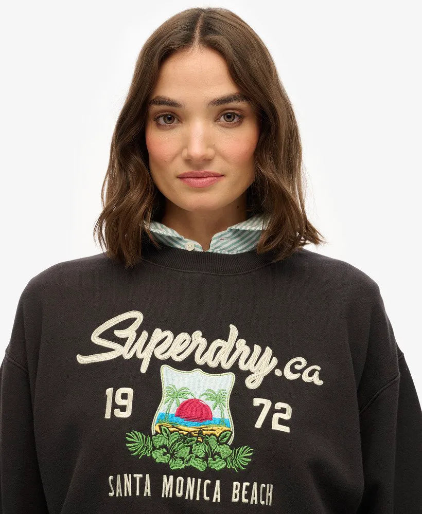 Souvenir Graphic Loose Crew Sweatshirt