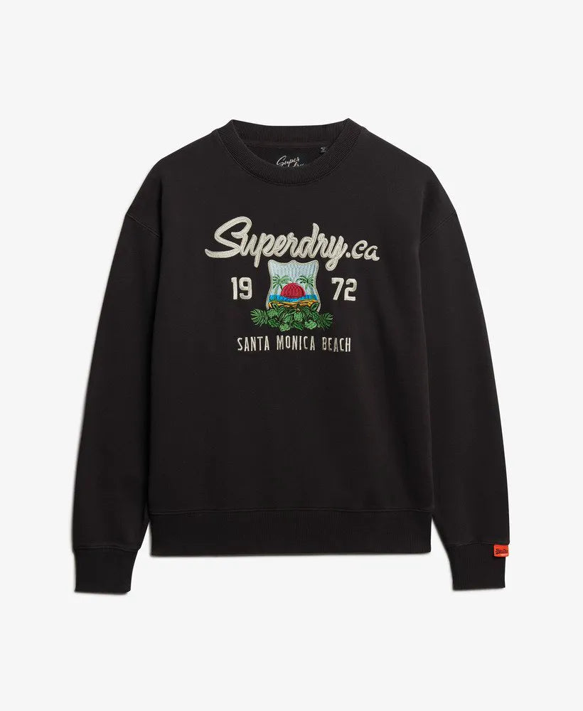 Souvenir Graphic Loose Crew Sweatshirt