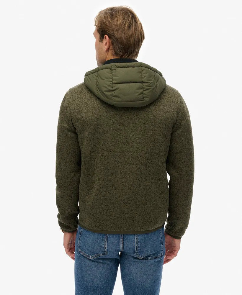 Hooded Storm Knit Hybrid Jacket