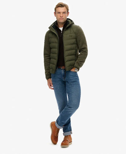 Hooded Storm Knit Hybrid Jacket