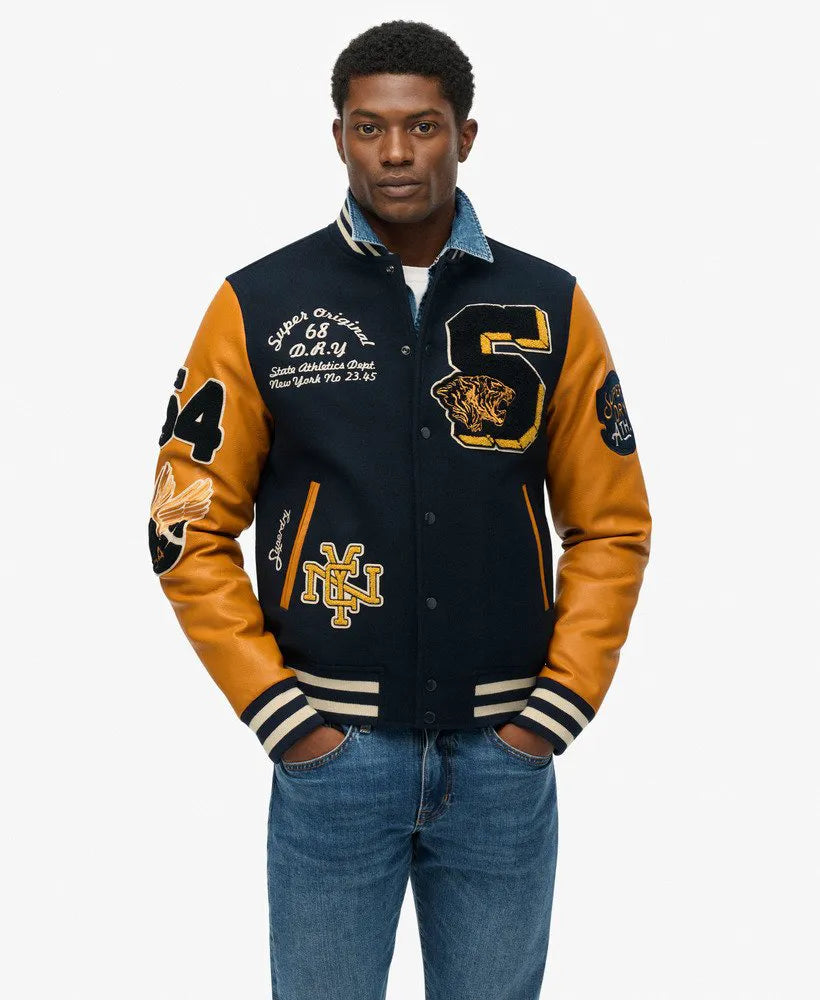 Vintage Patched Varsity Jacket