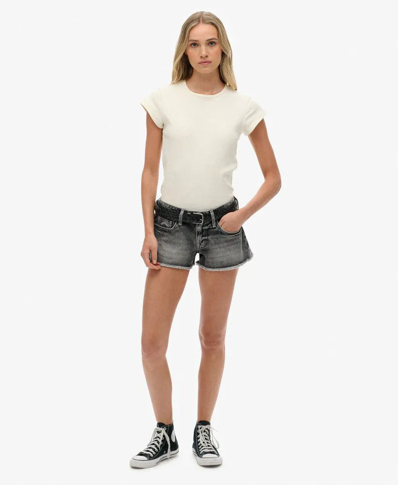 Low Rise Denim Hot Shorts