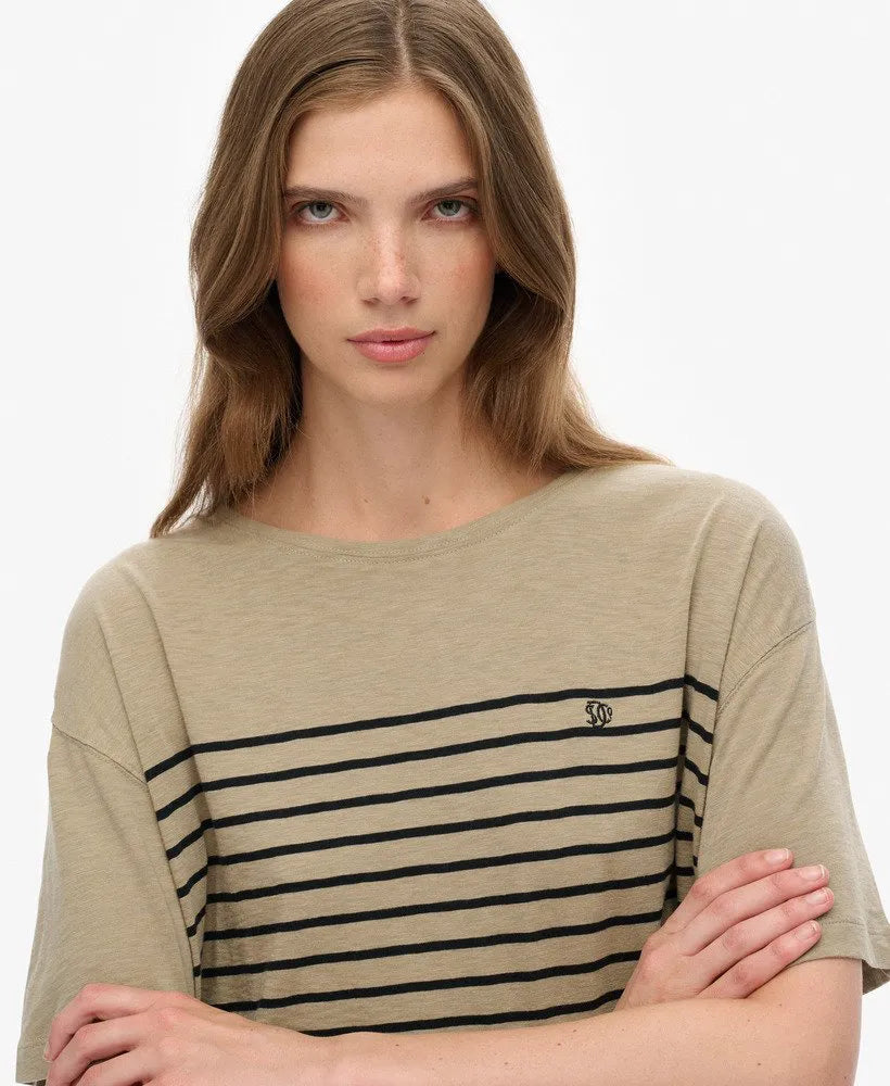 Black Beige Stripe