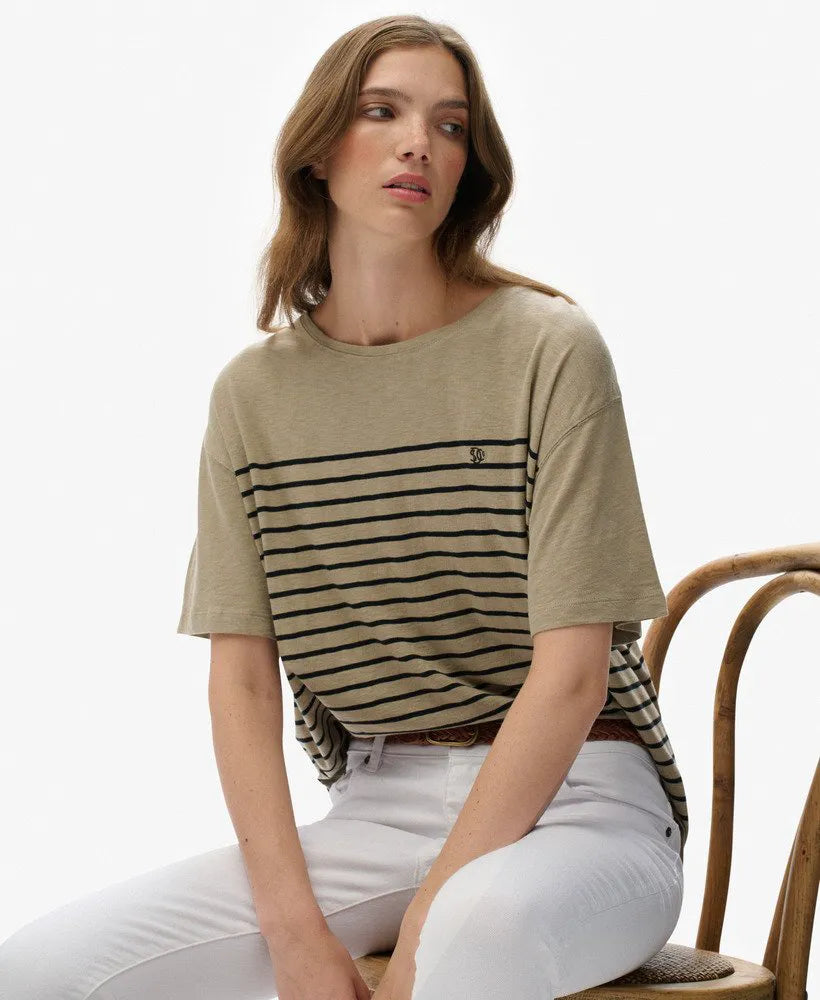 Black Beige Stripe