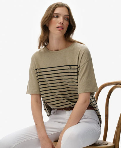 Black Beige Stripe