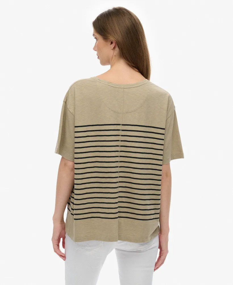 Black Beige Stripe