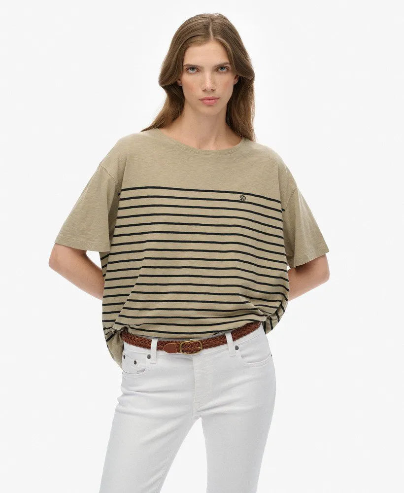 Black Beige Stripe
