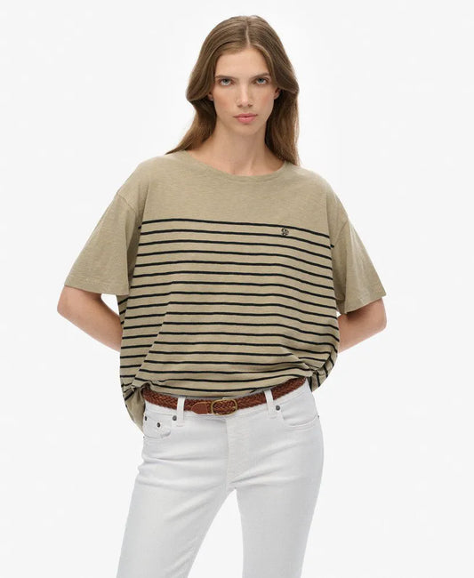 Black Beige Stripe