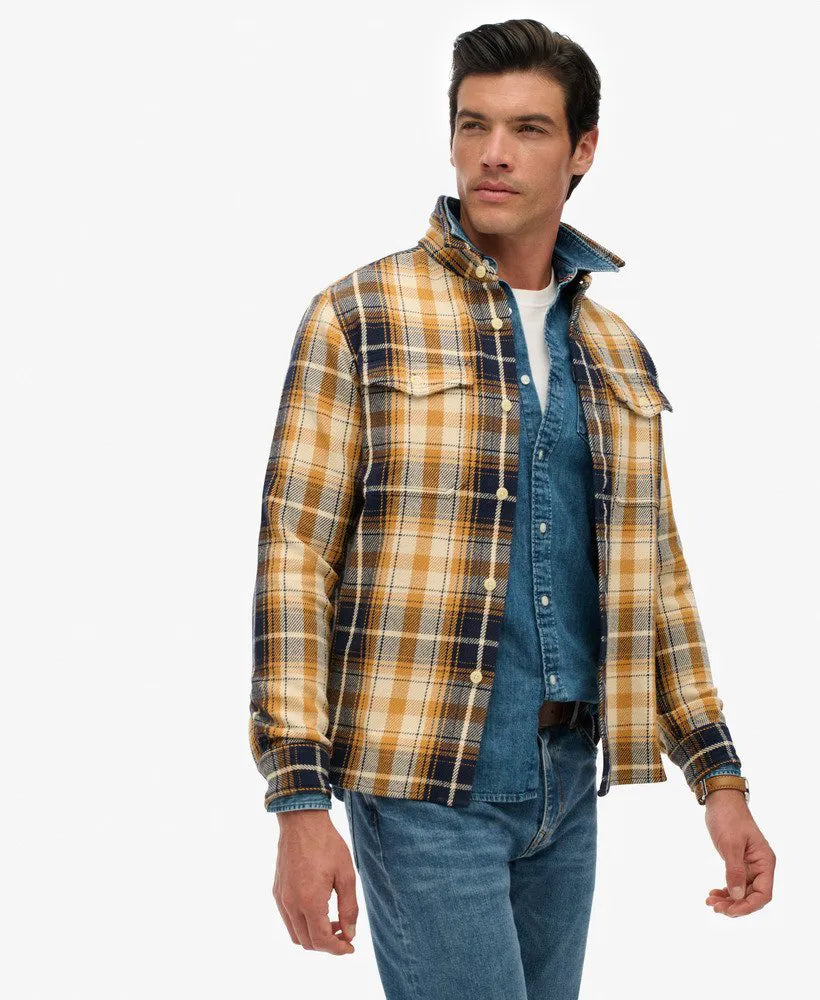 Homestead Yellow Navy Check