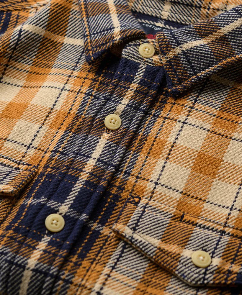 Homestead Yellow Navy Check
