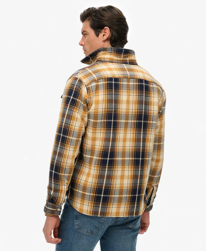 Homestead Yellow Navy Check