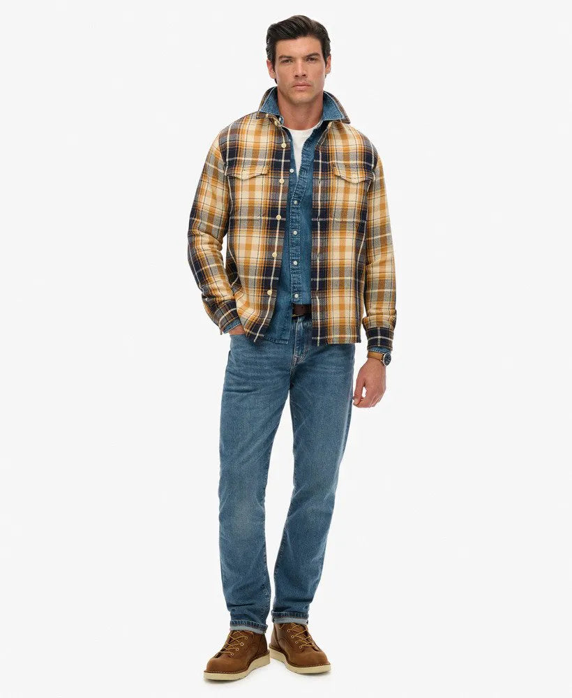 Homestead Yellow Navy Check