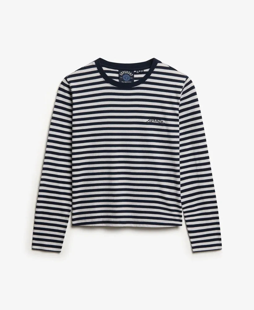 Essential Logo Stripe Long Sleeve Top