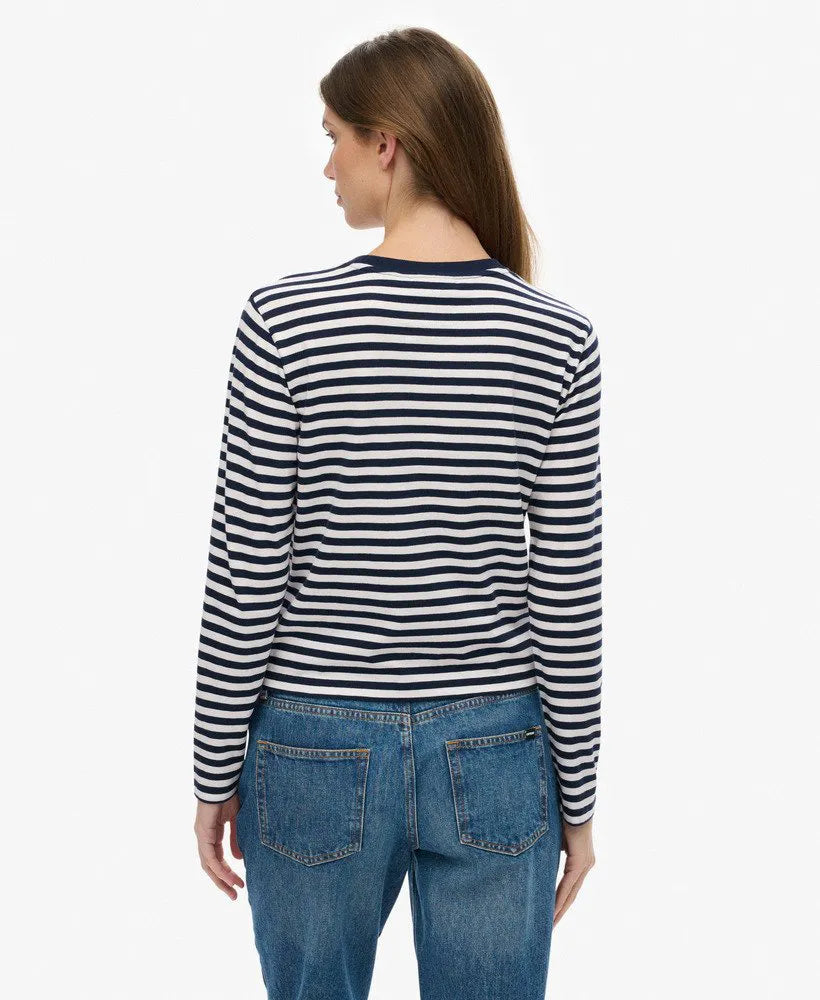Essential Logo Stripe Long Sleeve Top